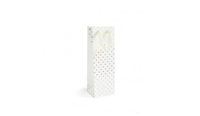 Kinkekott White Gold Dots, pudelile