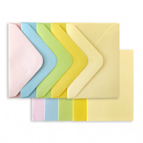 Kaarditoorik ja ümbrik Smooth Satin MIX, B5 - 5tk