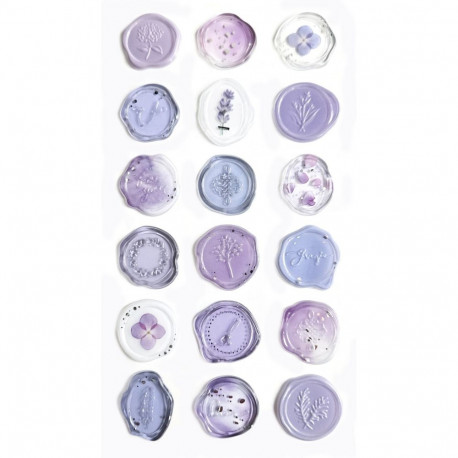 Kleebised - helelillad kirjapitsatid, 18tk