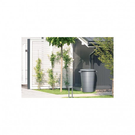 GARDEN WAST BIN SMOOTH - RECYC BLACK 80L