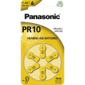 10x1 Panasonic PR 10 Hearing Aid Batteries Zinc Air 6 pcs.