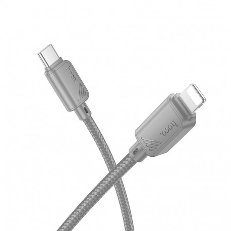 Cable USB C to Lightning Hoco PD 27W 1 m X113 gray