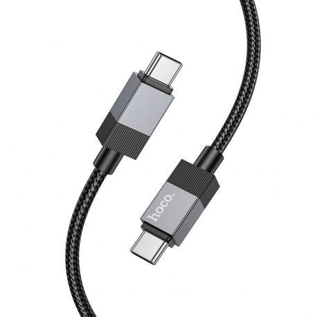 Cable USB C to USB C Hoco 3A 60W 1 m X110 black