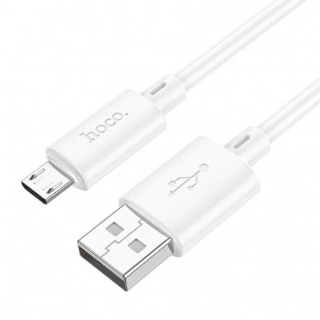 Cable USB A to Micro USB Hoco 2,4A 1 m X88 white