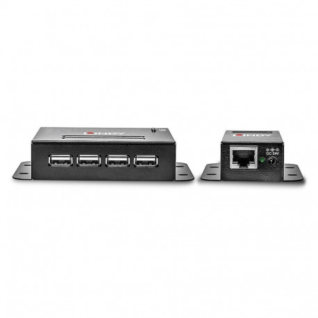 USB 2.0-pikendaja 4-pordiline Cat.6 50m, must