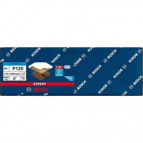 Expert M480 Netzstruktur-Schleifblatt 115 x 230mm, K120 (50 Stück, für Schwingschleifer)