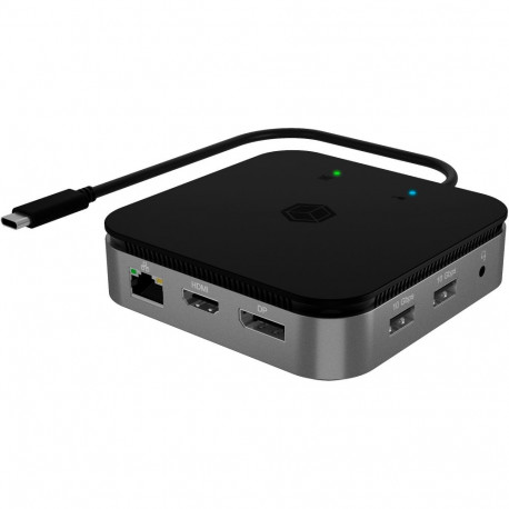 ICY BOX IB-DK408-C41, docking station (anthracite, USB-C, USB-A, HDMI, DisplayPort, RJ-45)