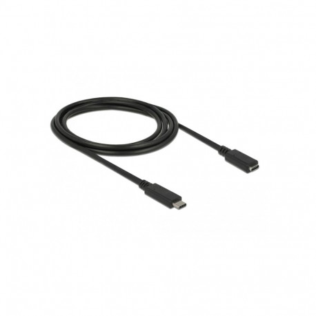 USB 3.2 Gen 1 Verlängerungskabel, USB-C Stecker > USB-C Buchse (schwarz, 2 Meter, SuperSpeed)