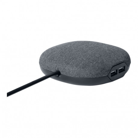 Estilo laadimisjaam tekstiilkattega 3m 2x USB, antratsiit/must
