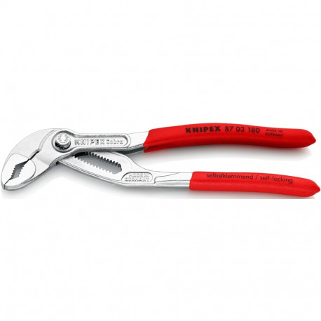KNIPEX Cobra pipe / water pump pliers 87 03 180 (red, length 180mm, for pipes up to 1.1/2")