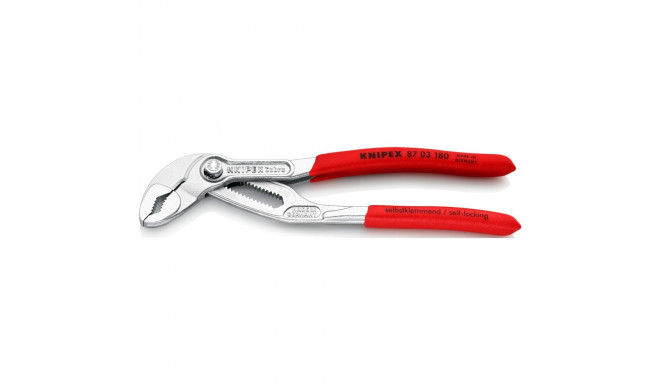 KNIPEX Cobra pipe / water pump pliers 87 03 180 (red, length 180mm, for pipes up to 1.1/2")