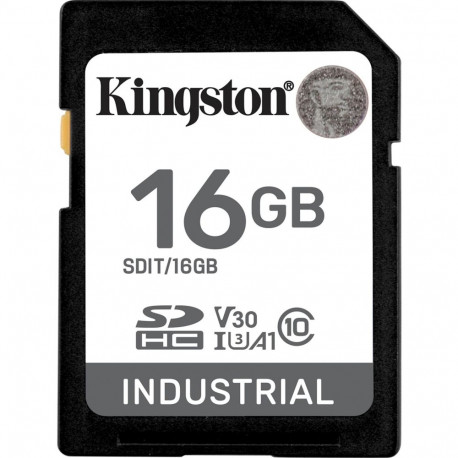 Tööstuslik SDHC mälukaart 16GB UHS-I U3 Class 10 V30 A1, must