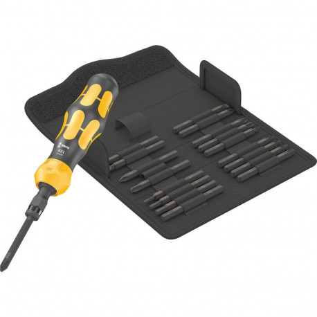Wera Kraftform Kompakt 900 Set 1, with impact screwdriver, bit set (black/yellow, 1/4, 19 pieces)