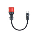 Adapter Gemini flex 11kW CEE kolmefaasiline 16A kodusele pistikupesale 30cm, punane, must