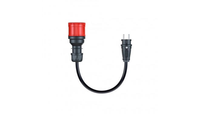 Adapter Gemini flex 11kW CEE kolmefaasiline 16A kodusele pistikupesale 30cm, punane, must