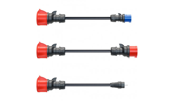 Adapterset für Gemini flex 22 kW, 3-teiliges Set (schwarz, 30cm)
