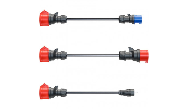 Adapterset für Gemini flex 11 kW, 3-teiliges Set (schwarz, 30cm)
