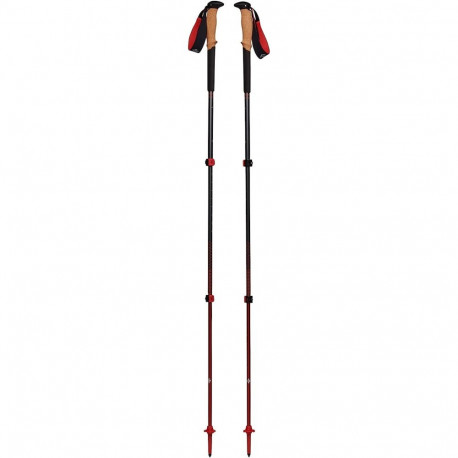 Trekkingstöcke Pursuit S/M (grau/rot, 1 Paar, 100-125 cm)