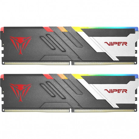 Viper Venom RGB mälumoodulite komplekt PVVR564G520C40K 64GB DDR5-5200 (2x32GB) INTEL XMP, must