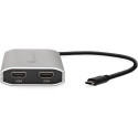 OWC Adapter Thunderbolt 3 > Dual HDMI 4K (silver/black, 26cm, with DisplayLink)