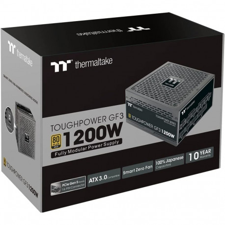 Toughpower GF3 1200W (schwarz, 1x 12-Pin High Power GPU, 5x PCIe, Kabel-Management, 1200 Watt)