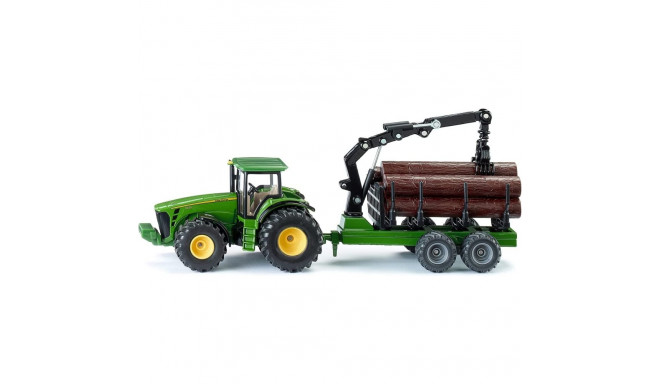 SIKU FARMER tractor with forest trailer, model vehicle