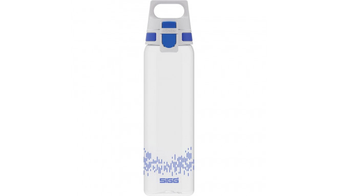 SIGG drinking bottle Total Clear One MyPlanet "Blue" 0.75L (transparent/dark blue, one-hand closure 