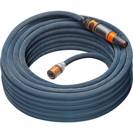 Gardena Textile Hose Liano Xtreme 1/2, 20 meter set (dark grey/orange, model 2023, incl. cleaning no