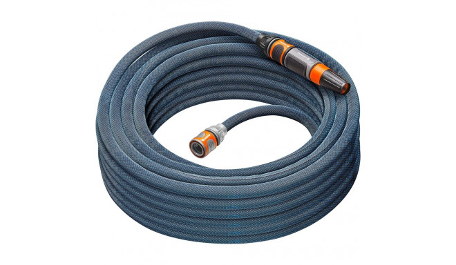 Gardena Textile Hose Liano Xtreme 1/2, 20 meter set (dark grey/orange, model 2023, incl. cleaning no