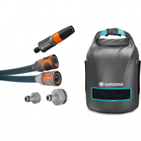 Gardena Textile Hose Liano Xtreme 1/2, 15 meter set (dark grey/orange, model 2023, incl. cleaning no