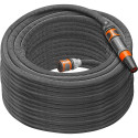Gardena Textile Hose Liano Life 1/2, 30 meter set (dark grey/orange, model 2023, incl. cleaning nozz