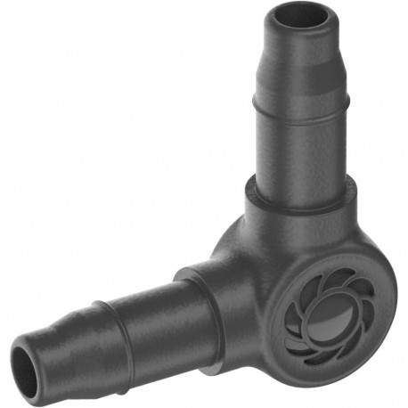 Micro-Drip-System L-Stück 4,6mm (3/16") (dunkelgrau, 10 Stück, Modell 2023)