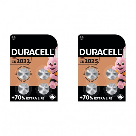 Duracell CR2032 lithium button cell 3V battery (4 pieces, CR2032)