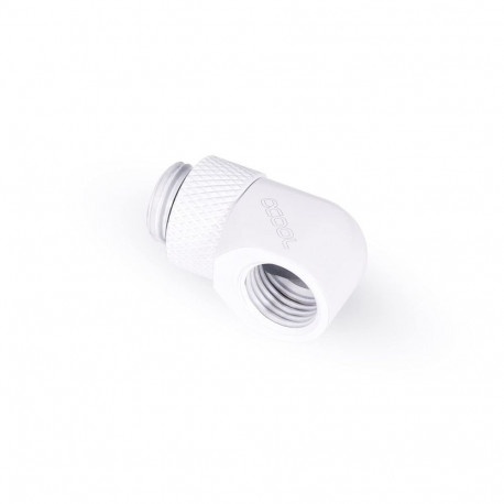 Eiszapfen L-Verbinder drehbar G1/4 AG auf G1/4 IG - White (weiß, für weiche Schläuche (PVC, Silikon,