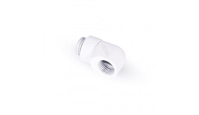 Alphacool icicle L connector rotatable G1/4 AG to G1/4 IG - white, connection (white, for soft hoses