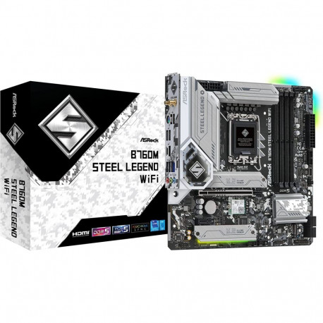 B760M Steel Legend WiFi (grau/schwarz)