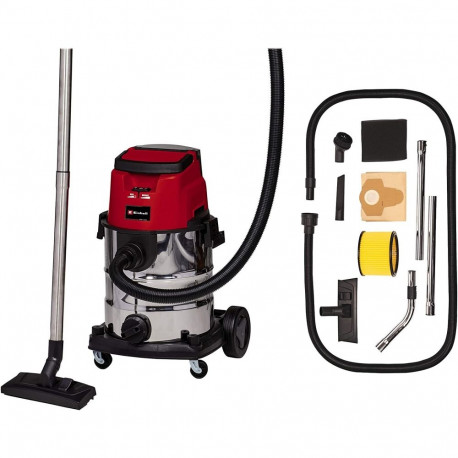 TE-VC 36/25 Li S-Solo (2x 18Volt), Nass-/Trockensauger (rot/edelstahl, ohne Akku und Ladegerät)