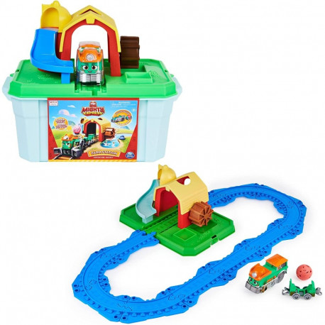 Mighty Express Farmbahnhof Spielset mit Farm-Frieda