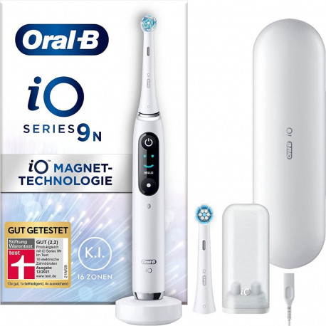 Oral-B iO Series 9N, Elektrische Zahnbürste (weiß, White Alabaster)