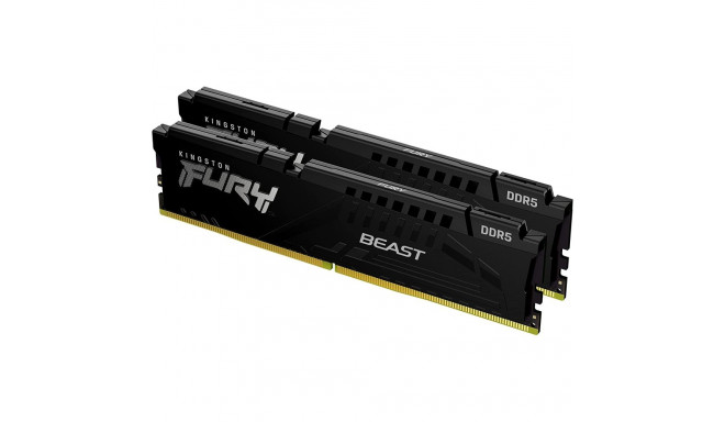 Kingston FURY DDR5 - 32GB - 5600 - CL - 36 - Dual Kit, memory (black, KF556C36BBEK2-32, Fury Beast )