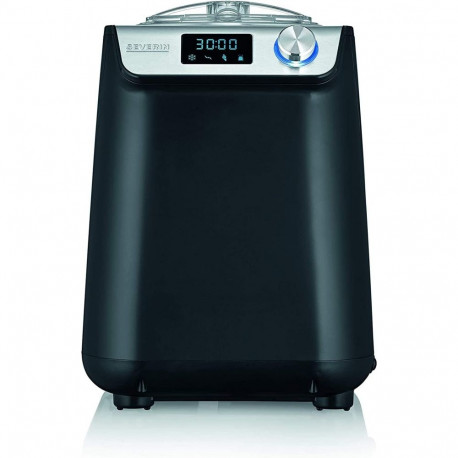 Kompaktne jäätisemasin ja jogurtivalmistaja EZ 7407 1.200ml jäätist 135W kompressor, must (matt)/hõb