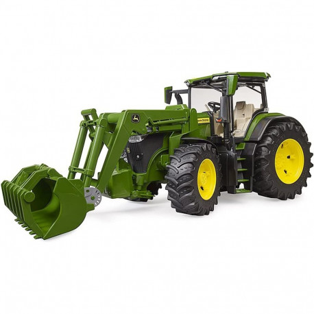 John Deere traktor 7R 350 esilaaduriga, roheline