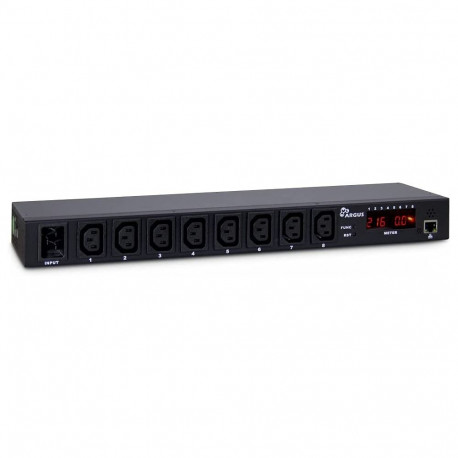 19" Steckdosenleiste Argus SW-0816, 8-fach (schwarz, per Fernzugang via Webinterface schaltbar)