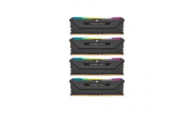 Corsair RAM DDR4 32GB 3600 CL 18 Quad-Kit RAM (black CMH32GX4M4D3600C18 Vengeance RGB PRO S