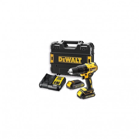 DeWalt cordless drill DCD708D2T, 18 Volt (yellow / black, T-STAK box, 2x Li-ion battery 2.0 Ah)