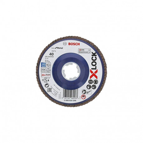 PRO lappketas X571 X-LOCK 125mm K40 ava 22,23mm sirge