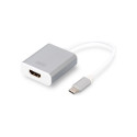 USB Adapter, USB-C Stecker > HDMI 4K Buchse (weiß/silber, 20cm)