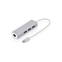 Digitus USB-C 3.0 3-Port Hub with GE-LAN