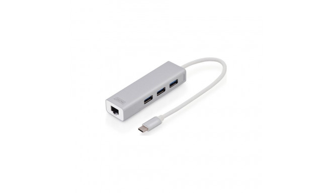 Digitus USB-C 3.0 3-Port Hub with GE-LAN