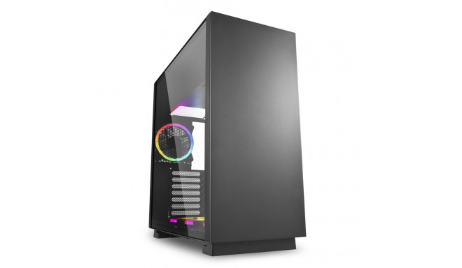 PURE STEEL RGB (schwarz, gehärtetes Glas)
